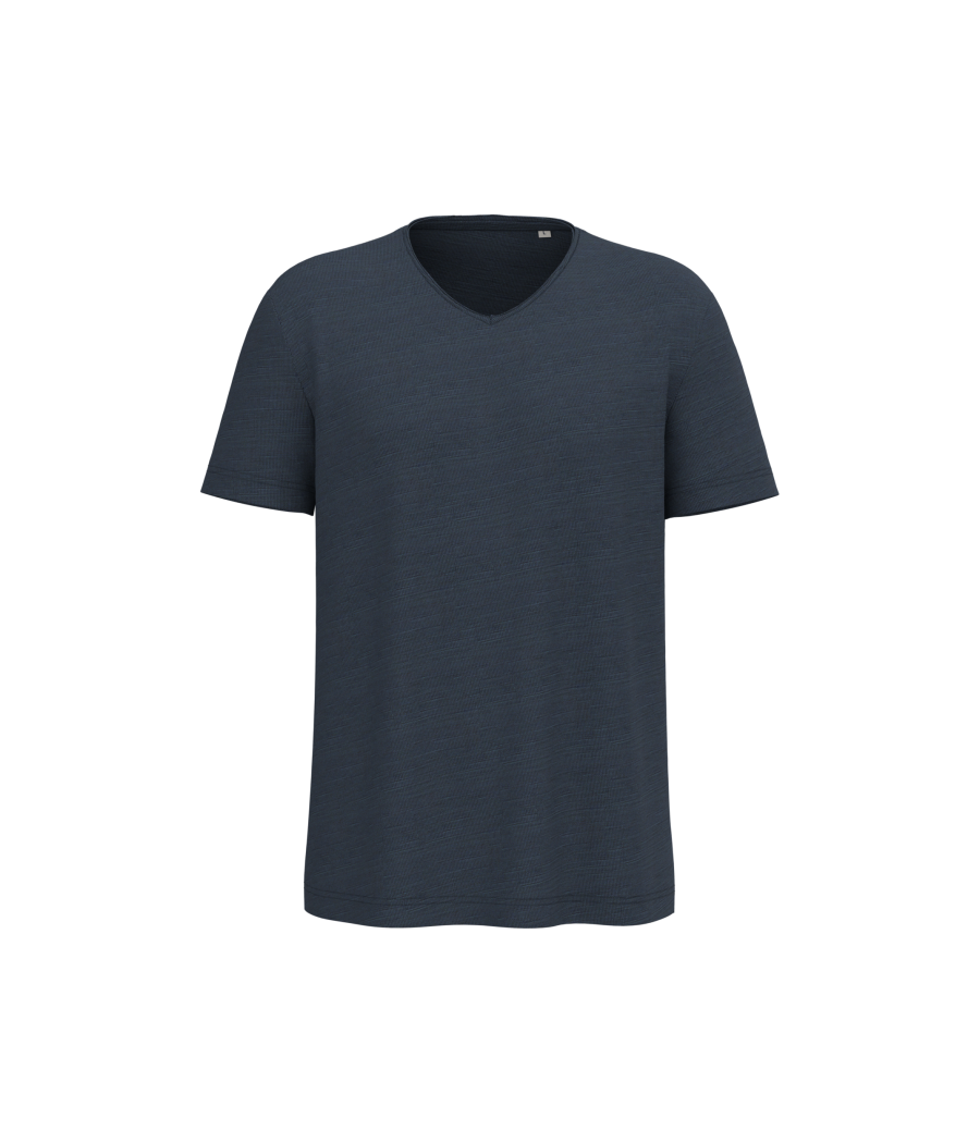 T-shirt écoresponsable col slub à épaules tombantes homme