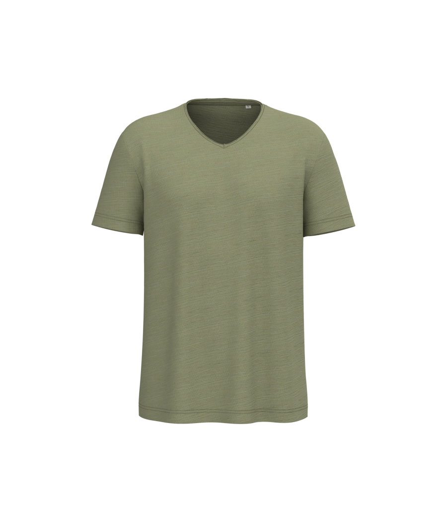 T-shirt écoresponsable col slub à épaules tombantes homme