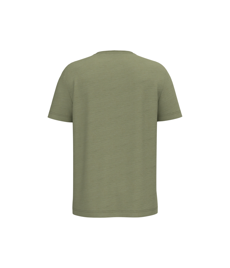 T-shirt écoresponsable col slub à épaules tombantes homme