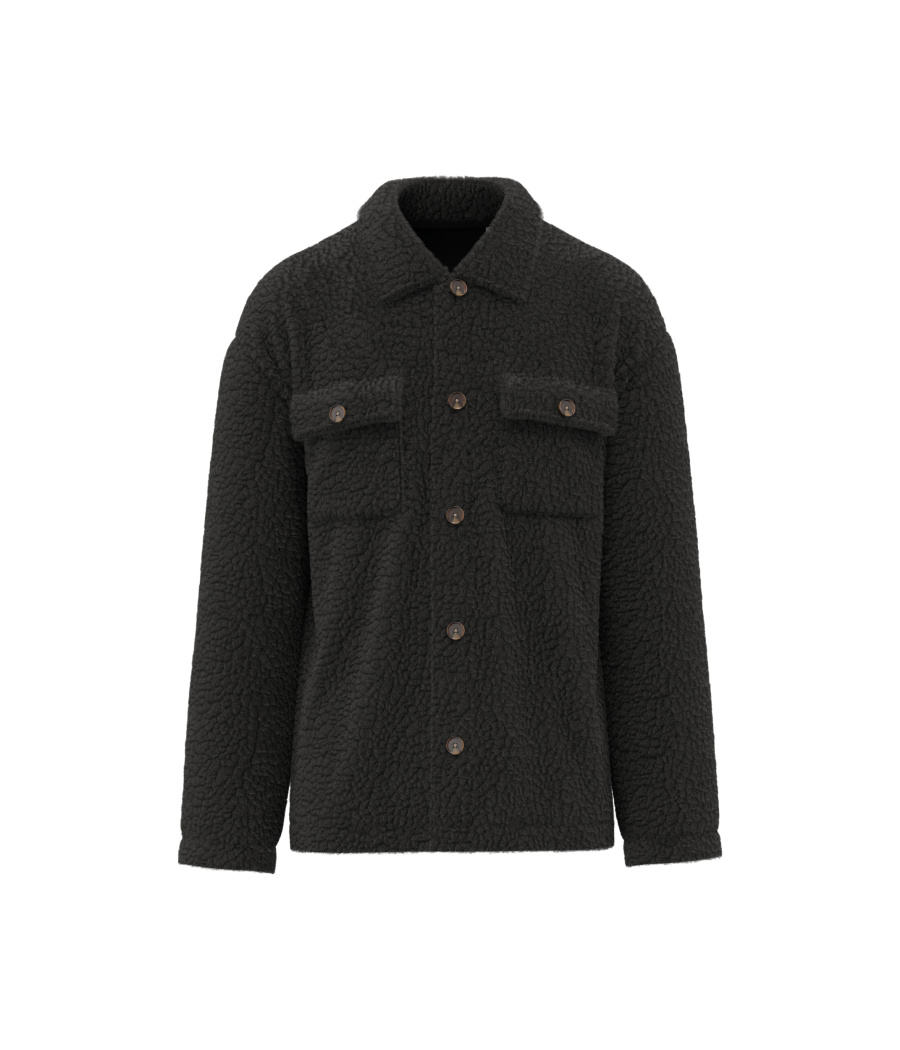 Surchemise à épaules tombantes en sherpa unisexe