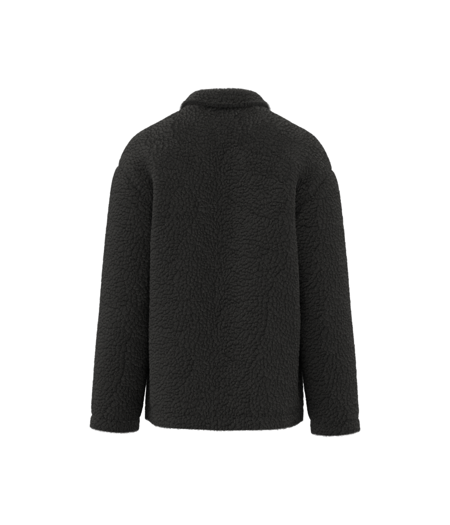 Surchemise à épaules tombantes en sherpa unisexe