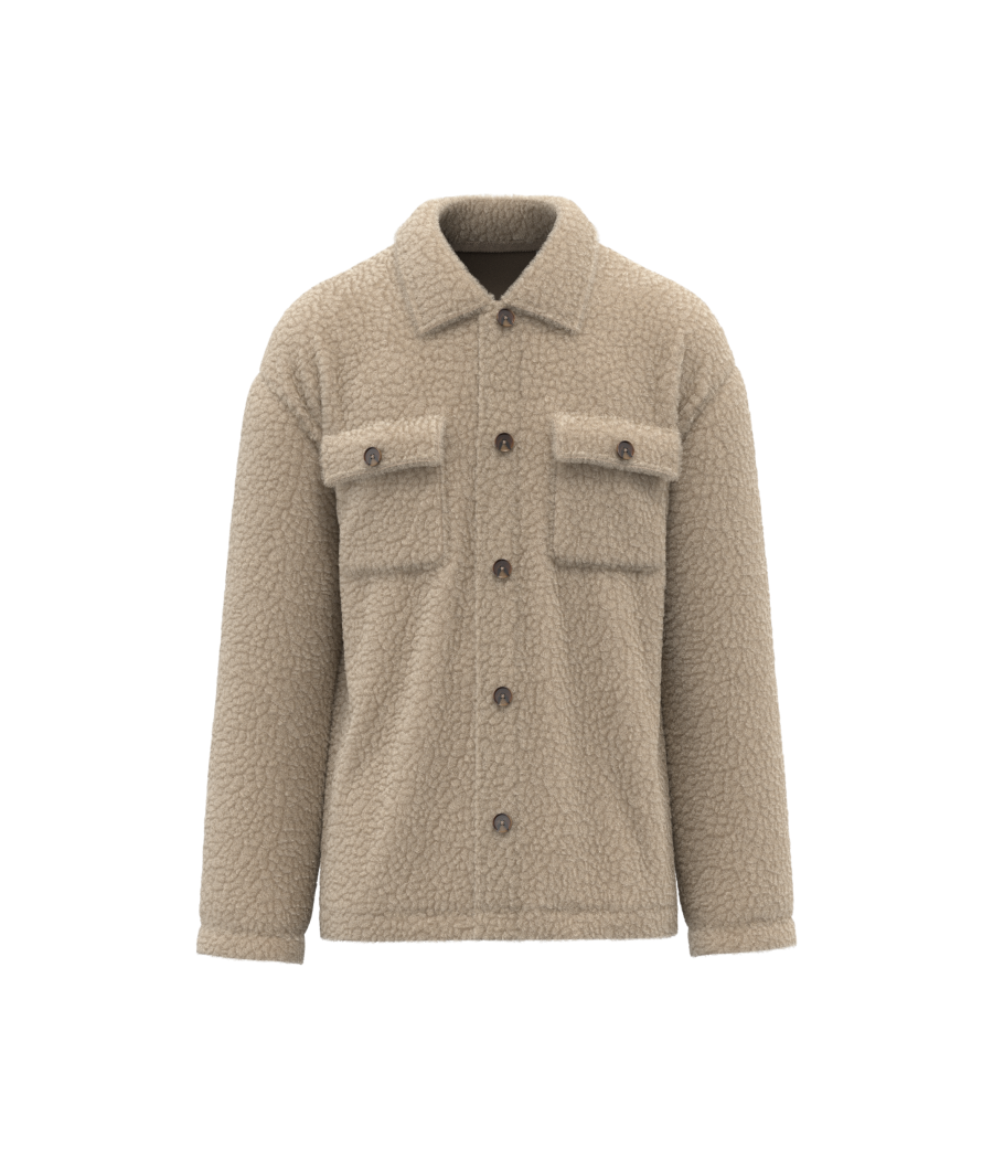 Surchemise à épaules tombantes en sherpa unisexe