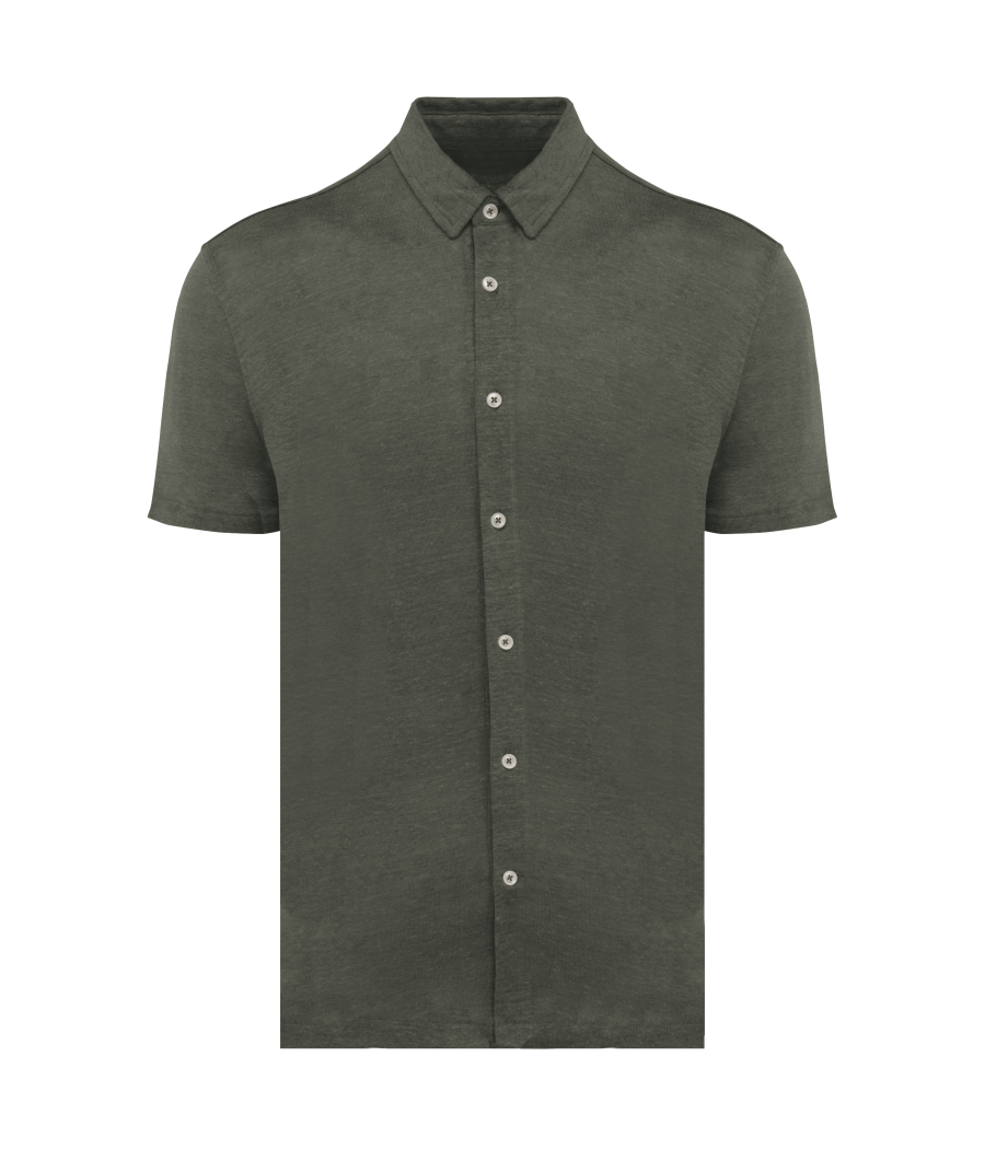 Chemise à manches courtes en lin homme