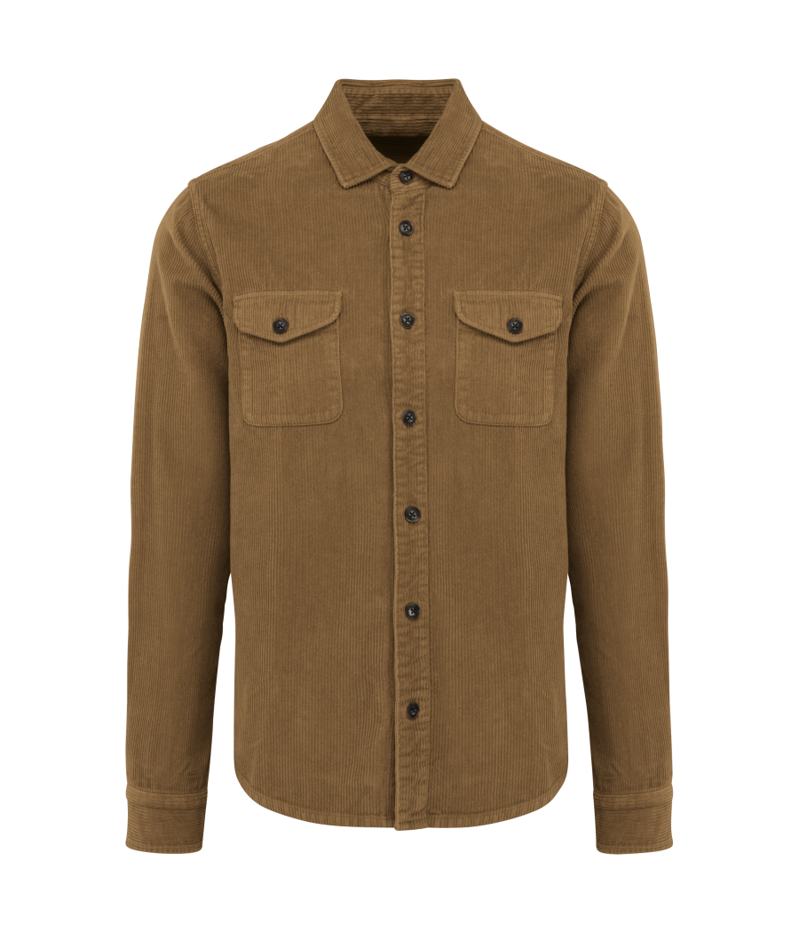 Surchemise écoresponsable délavée en velours côtelé homme