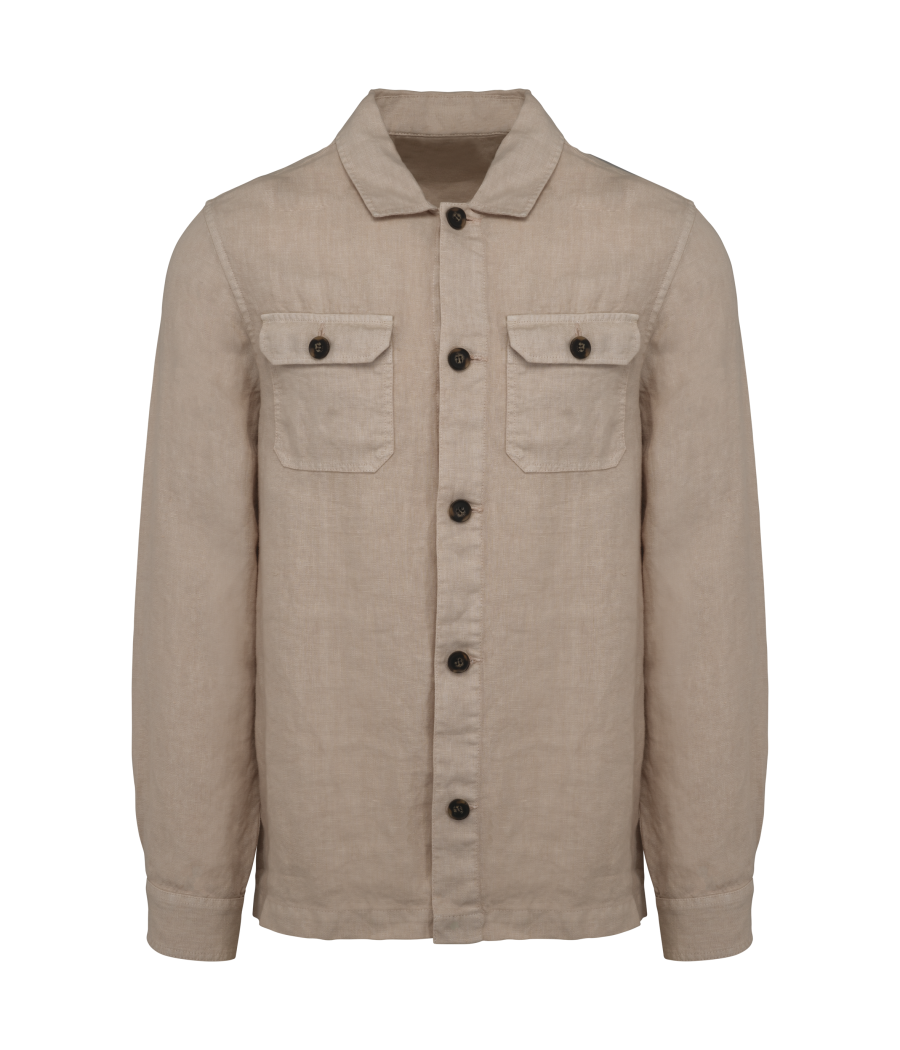 Surchemise délavée en lin homme