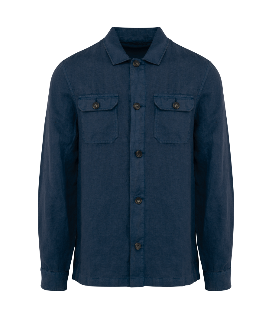 Surchemise délavée en lin homme