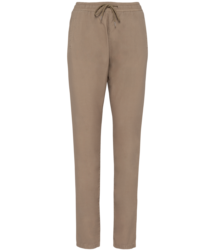 Pantalon écoresponsable délavé en lyocell femme