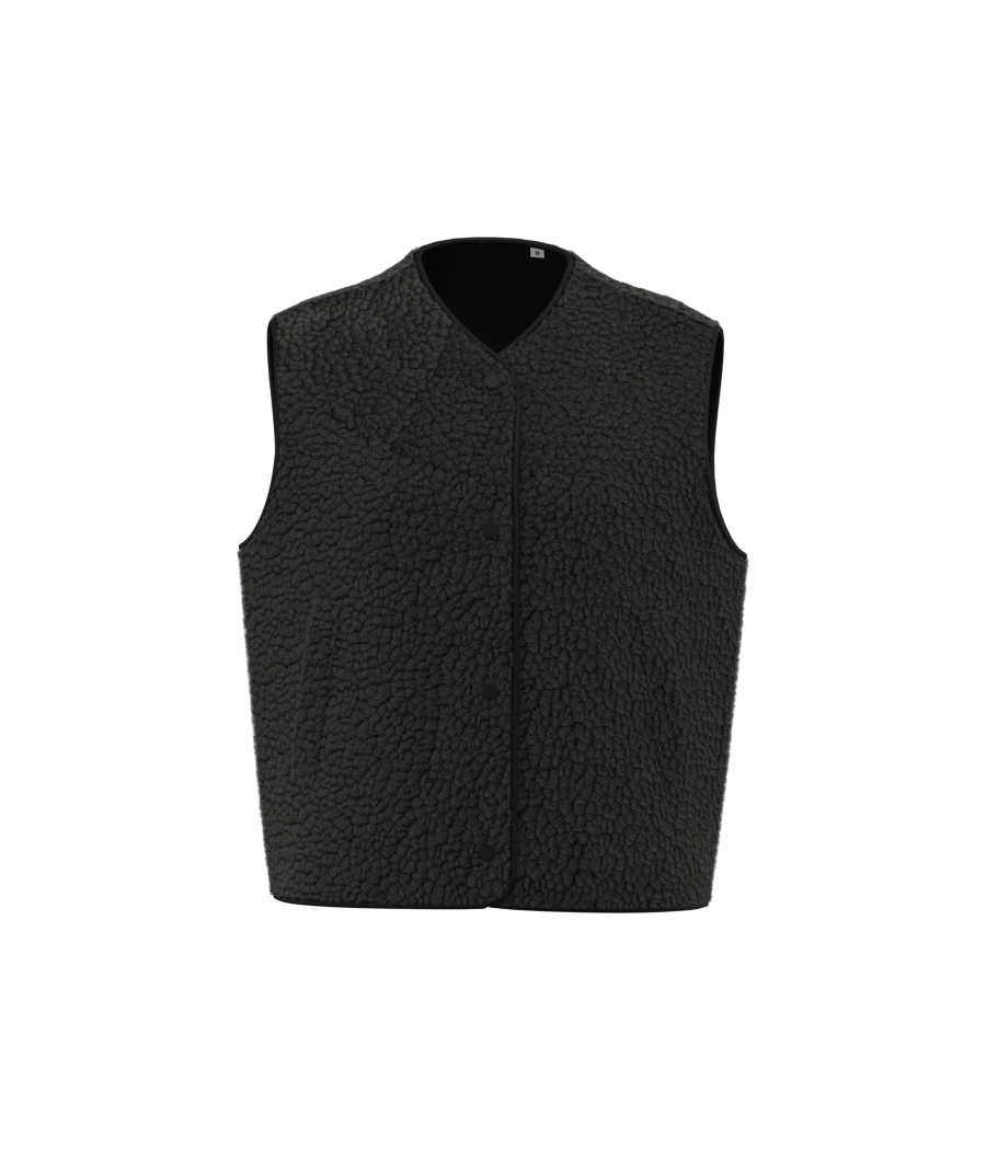 Veste sans manches en sherpa femme