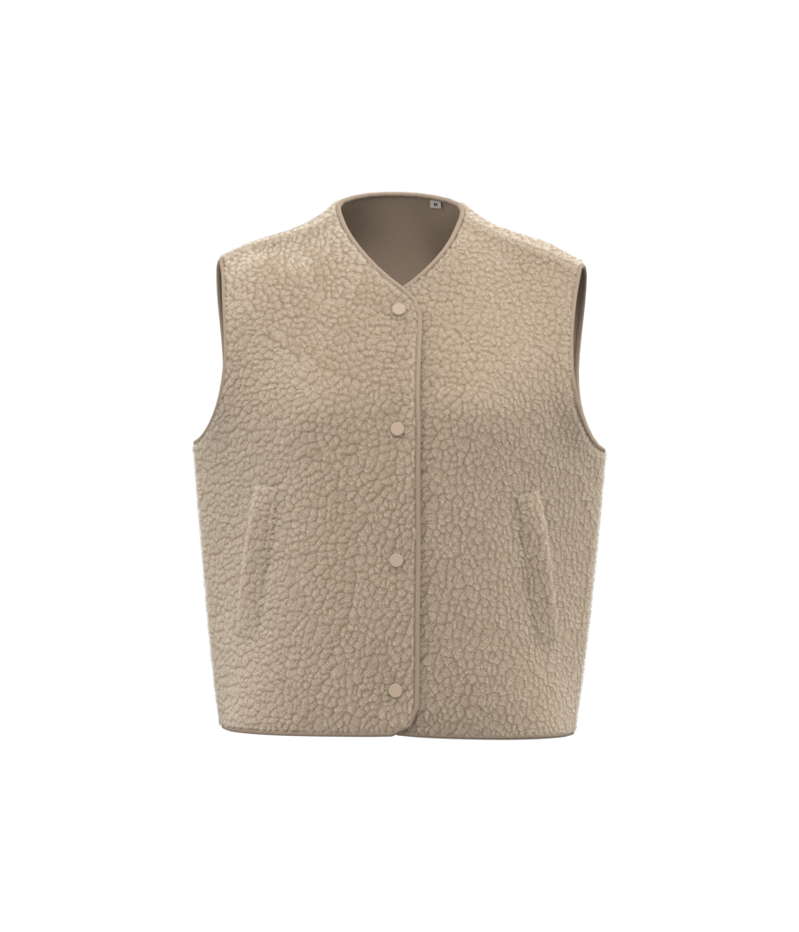 Veste sans manches en sherpa femme