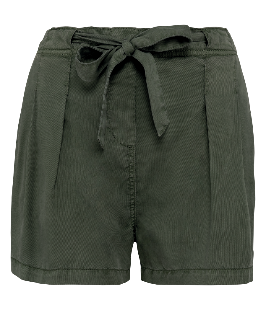 Short écoresponsable délavé en lyocell femme