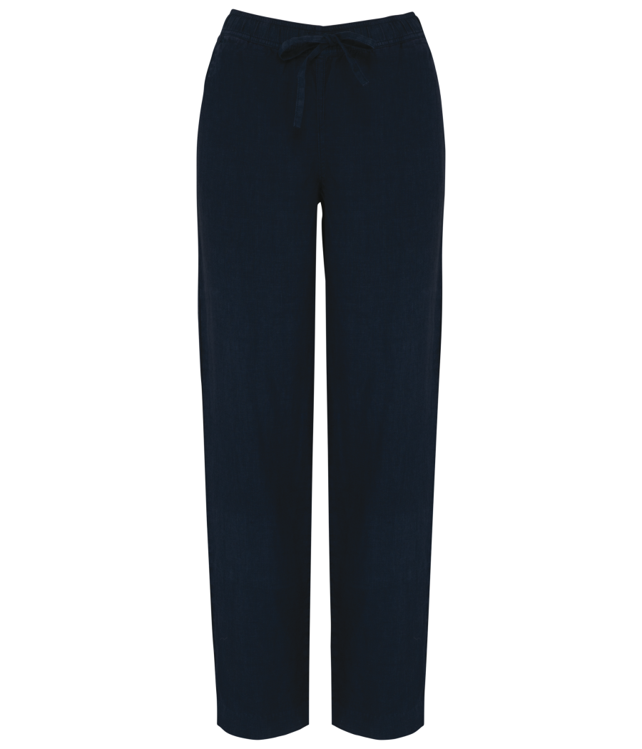 Pantalon délavé en lin femme