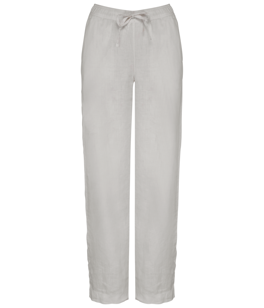 Pantalon délavé en lin femme