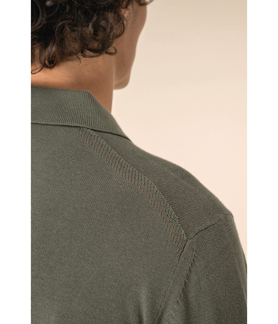 Polo écoresponsable manches longues homme