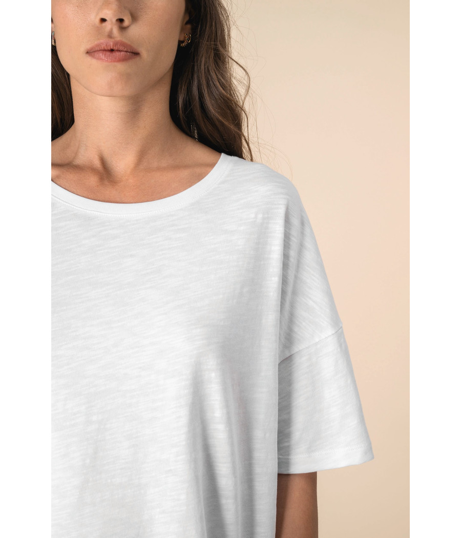 T-shirt écoresponsable slub oversize femme