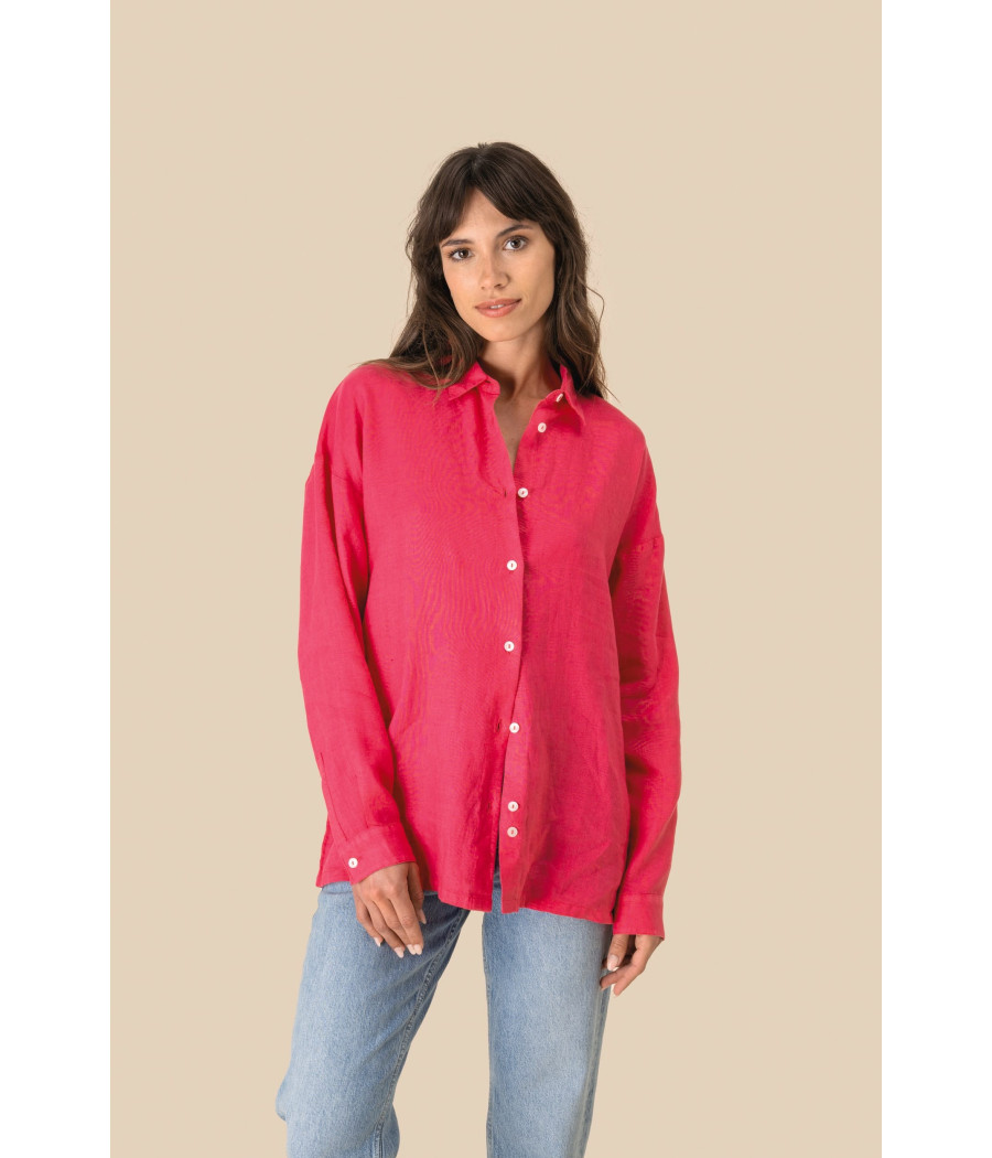 Chemise oversize en lin femme