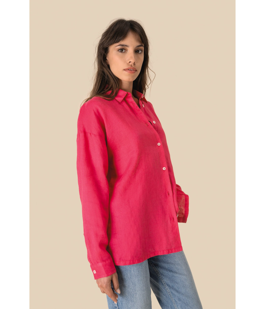 Chemise oversize en lin femme