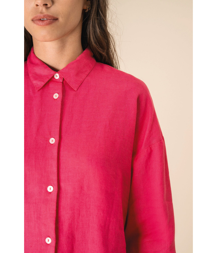 Chemise oversize en lin femme