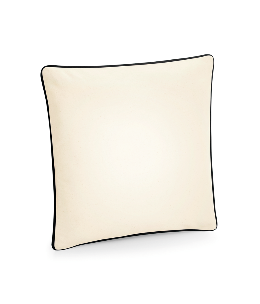 Housse de coussin à bord passepoilé