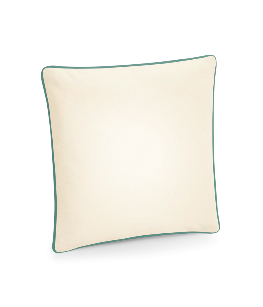 Housse de coussin à bord passepoilé