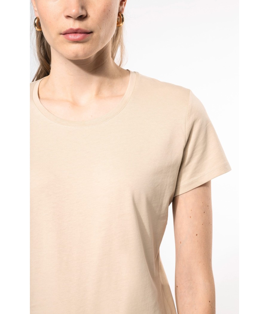 T-shirt col rond manches courtes femme