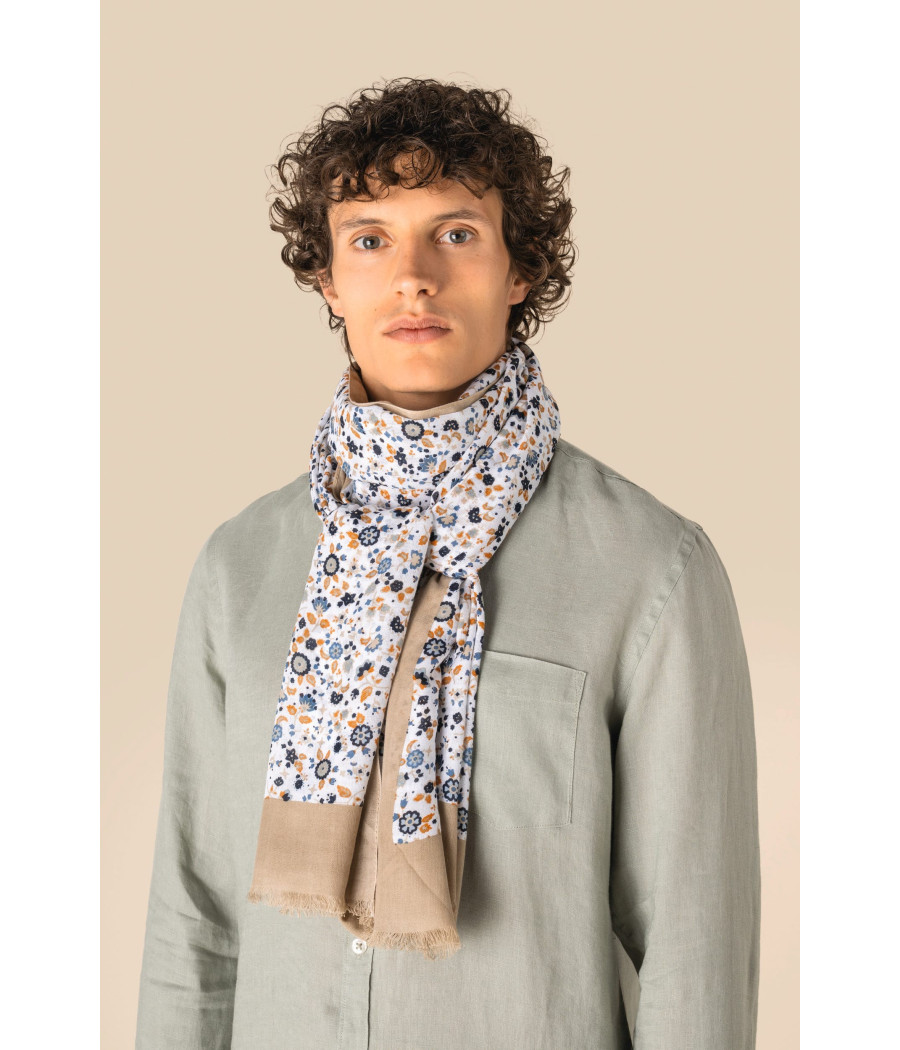 Chèche à motifs floraux unisexe