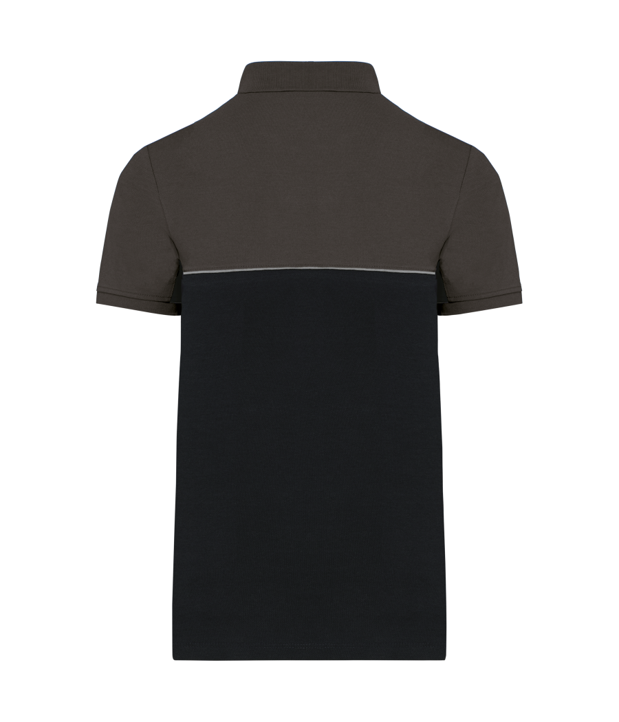 Polo bicolore écoresponsable manches courtes unisexe