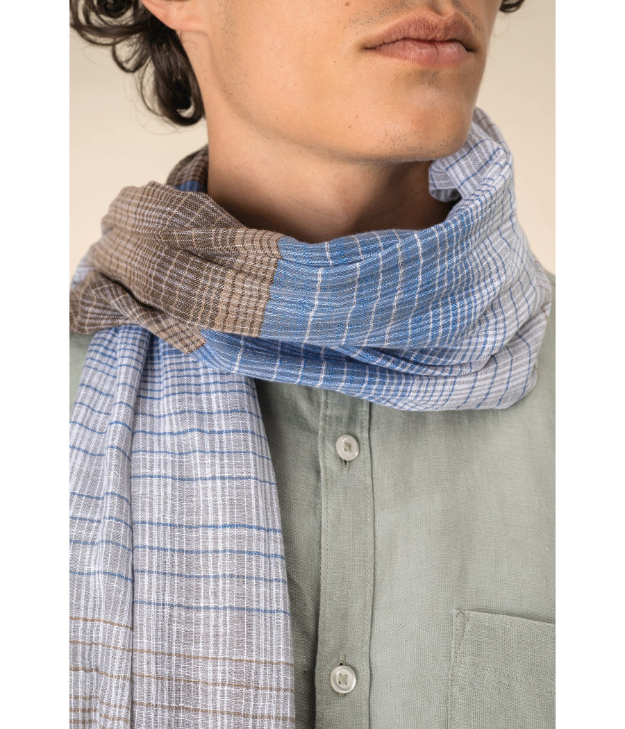 Chèche à rayures unisexe