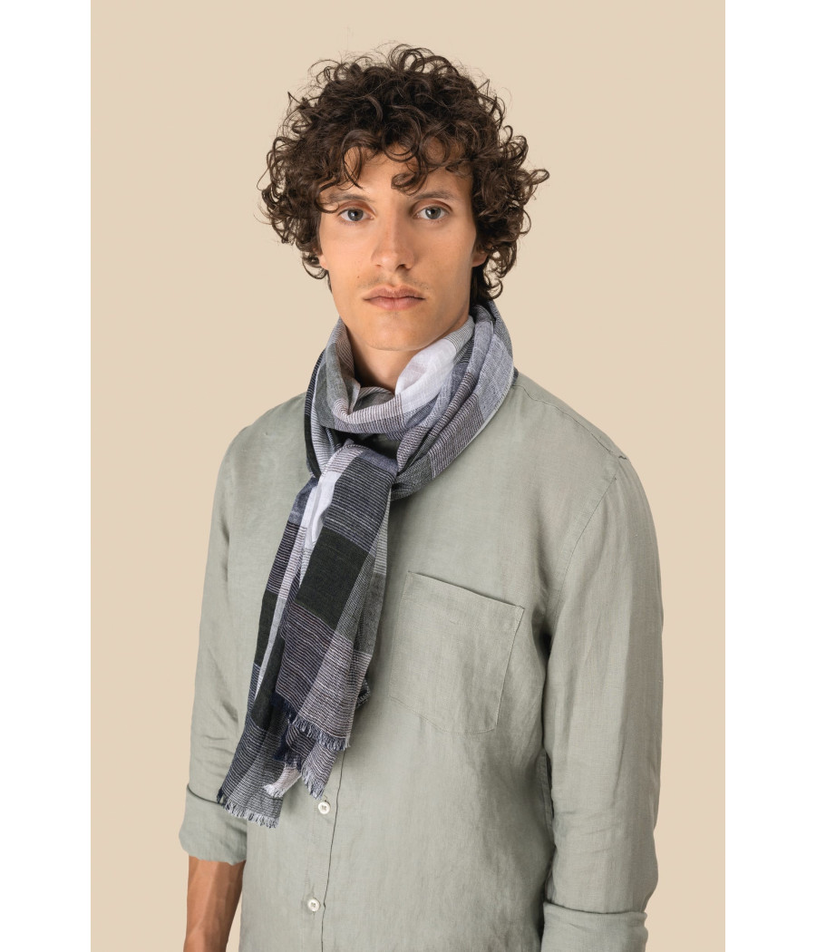 Chèche à carreaux unisexe