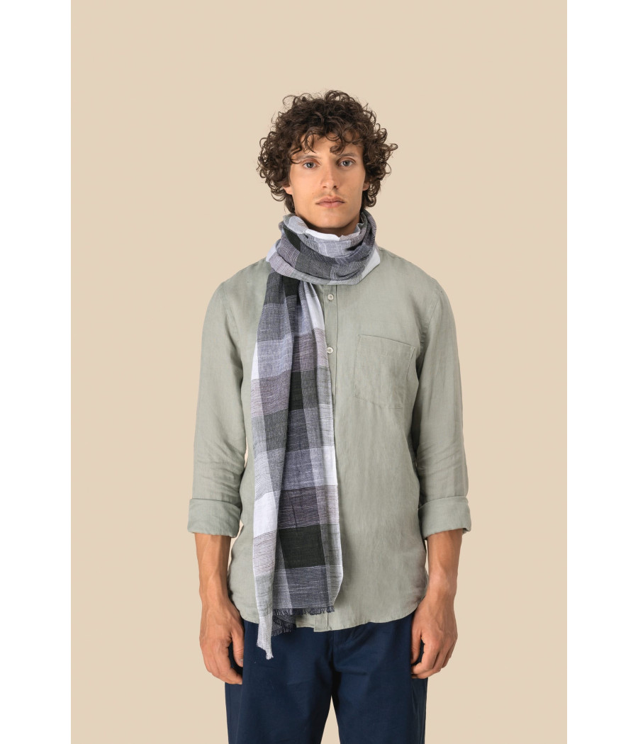 Chèche à carreaux unisexe