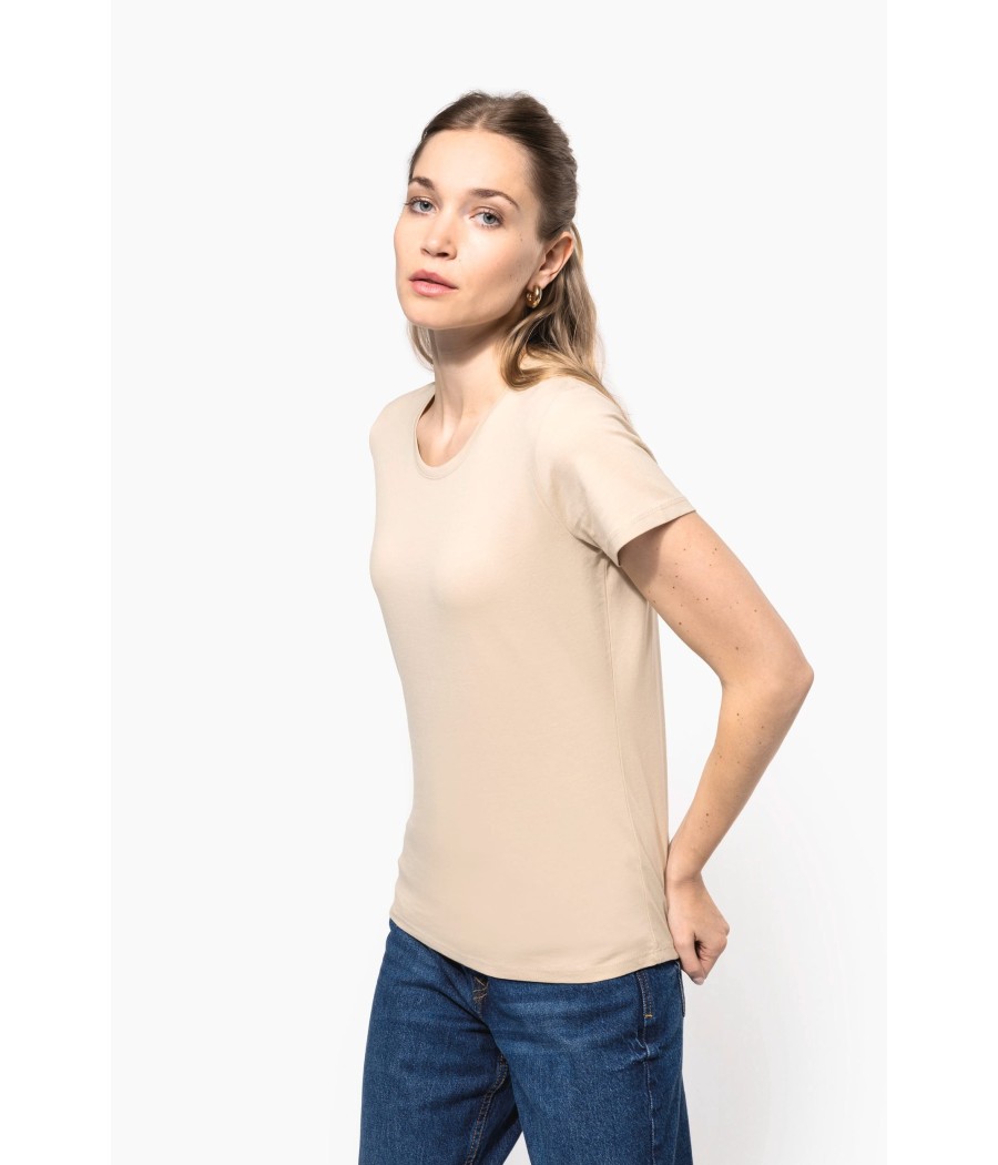 T-shirt col rond manches courtes femme