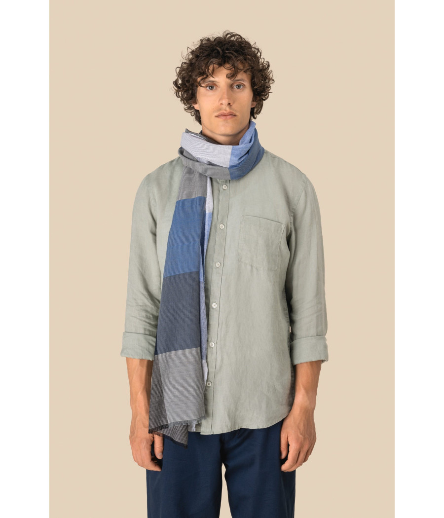 Chèche à carreaux unisexe