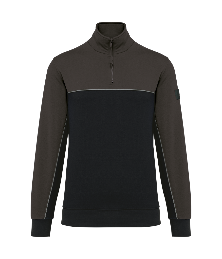 Sweat-shirt écoresponsable col zippé unisexe