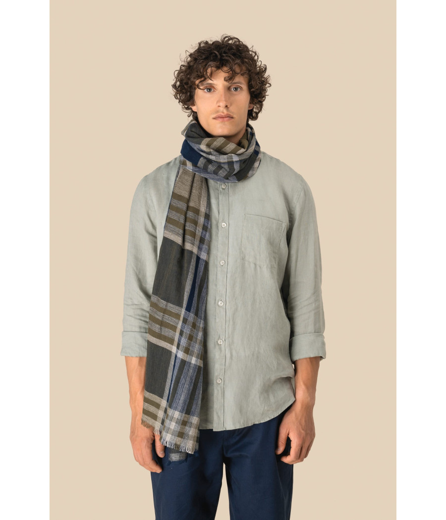 Chèche à rayures et à carreaux unisexe