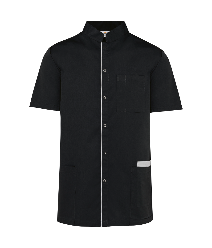 Blouse polycoton avec boutons-pression homme