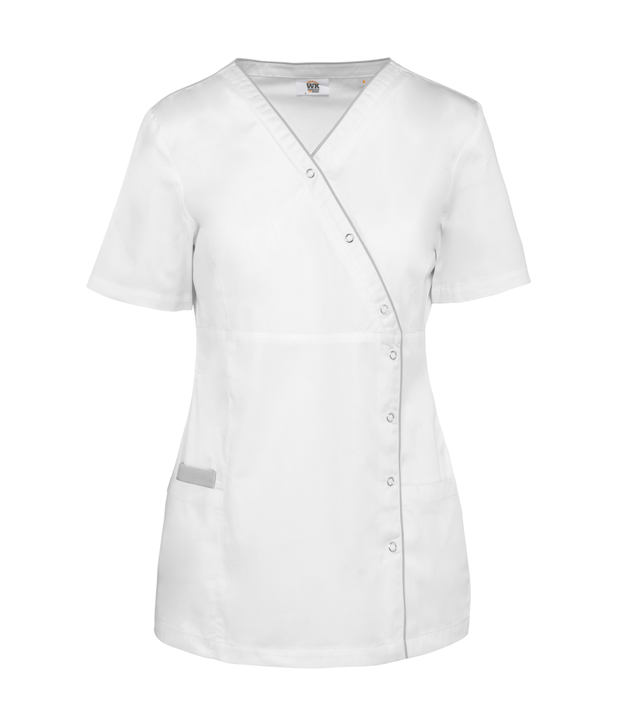 Blouse polycoton avec boutons-pression femme