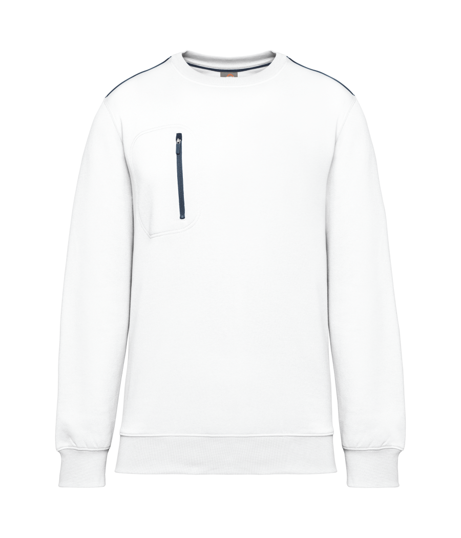 Sweat-shirt Day To Day zip poche contrastée unisexe