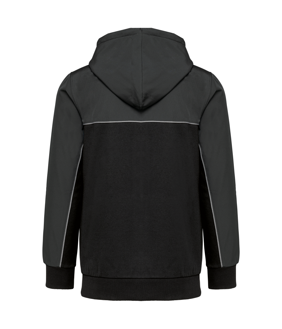 Veste molleton bicolore zippée à capuche écoresponsable unisexe