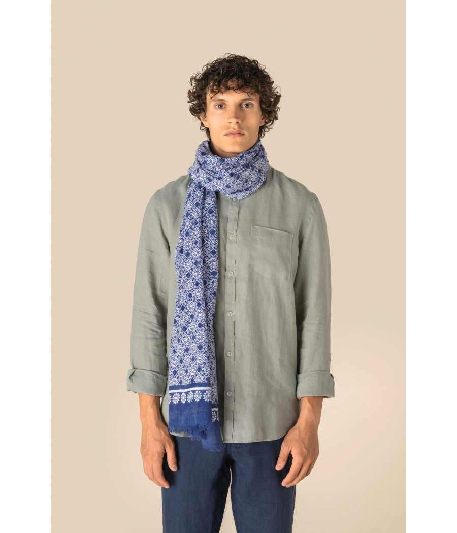 Chèche à motifs floraux unisexe