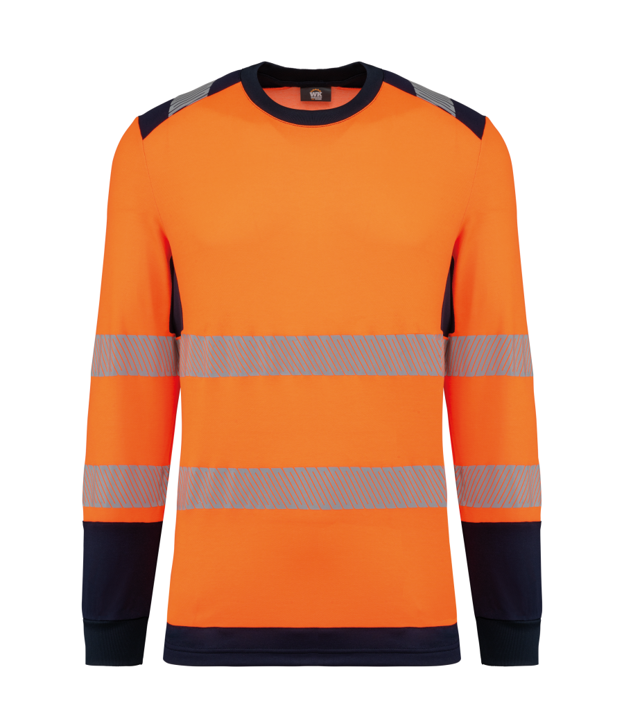 T-shirt de sécurité recyclé col rond manches longues unisexe