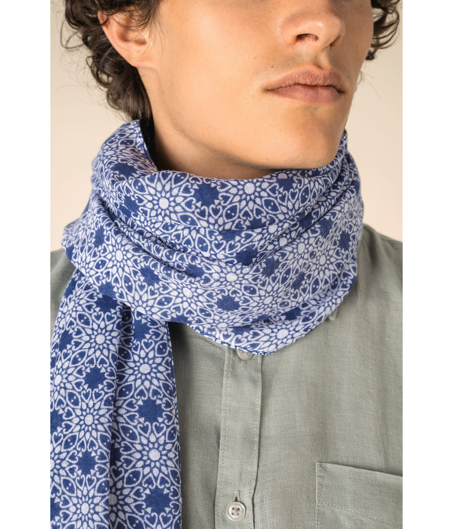 Chèche à motifs floraux unisexe