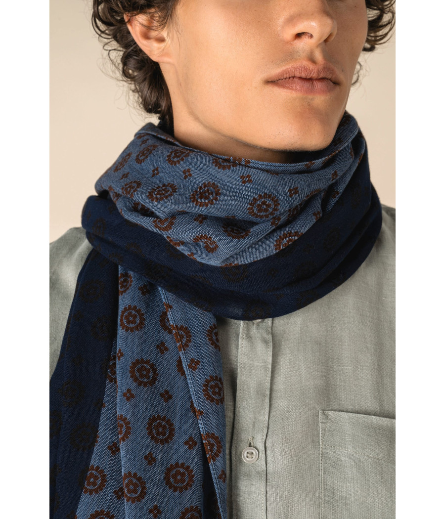 Chèche à motifs floraux unisexe