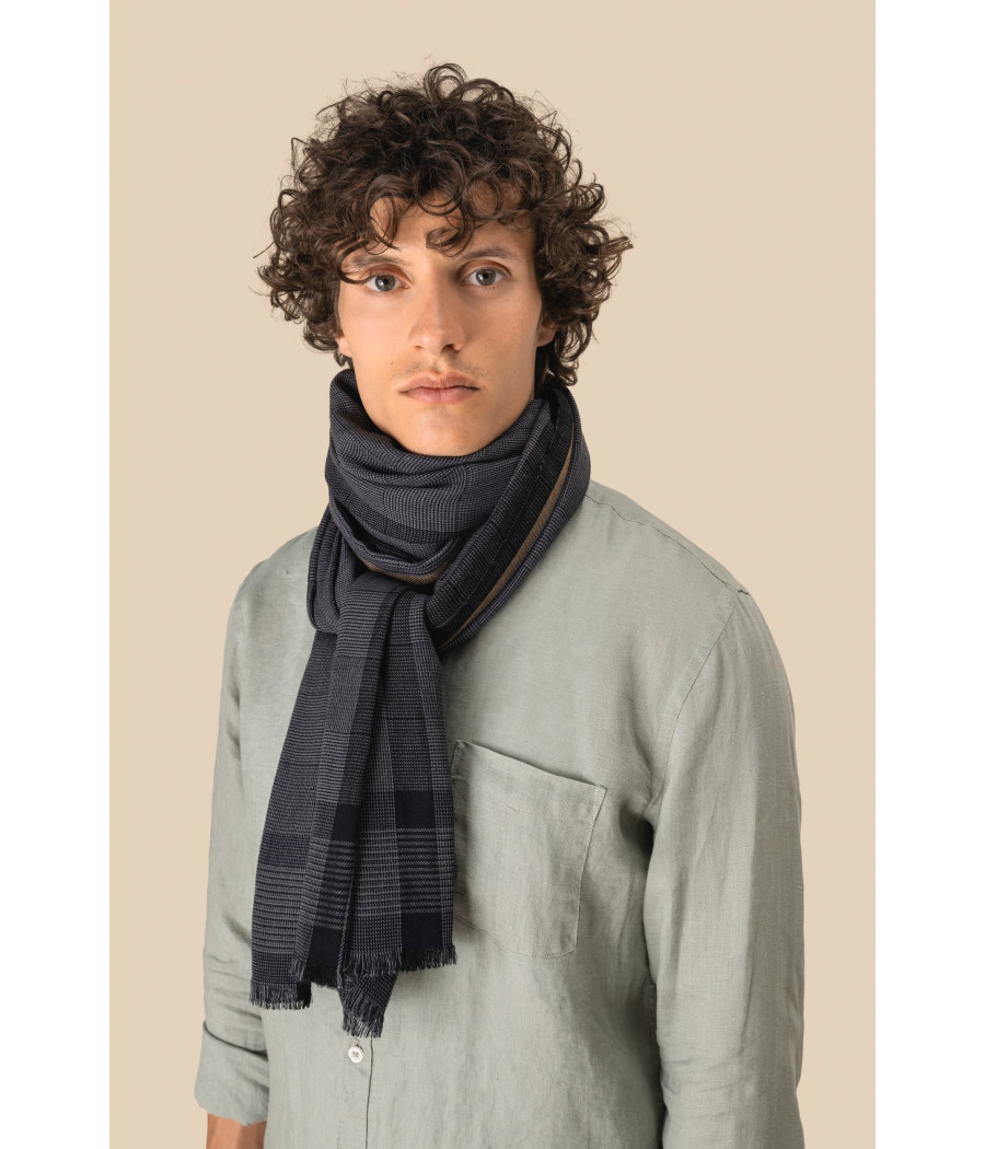 Chèche à carreaux unisexe