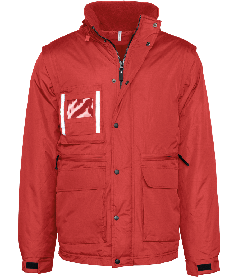Parka workwear manches amovibles homme