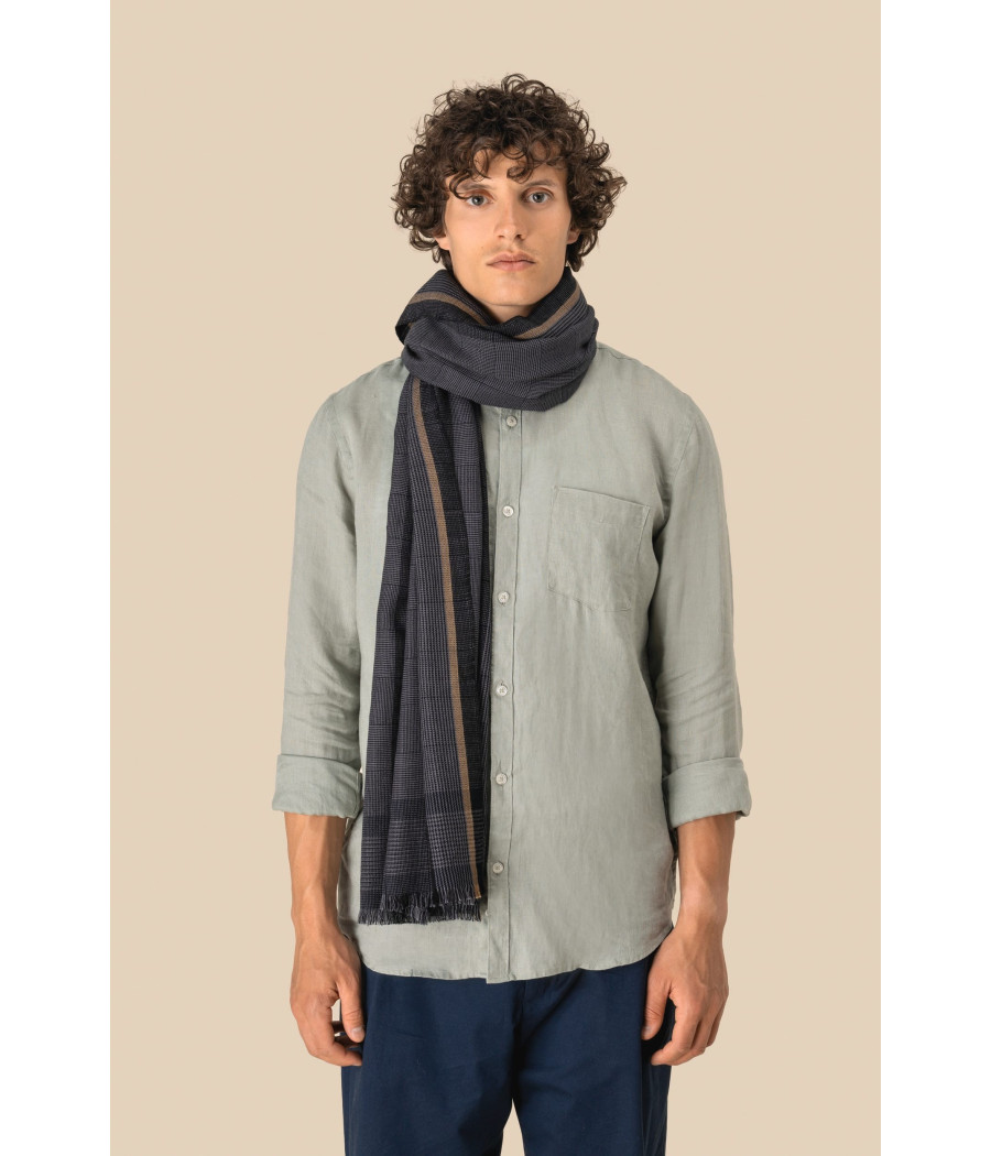 Chèche à carreaux unisexe