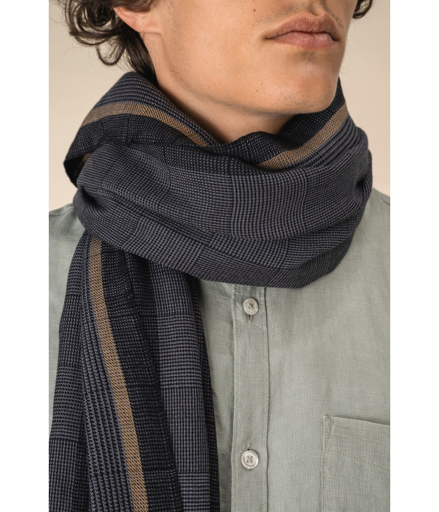 Chèche à carreaux unisexe