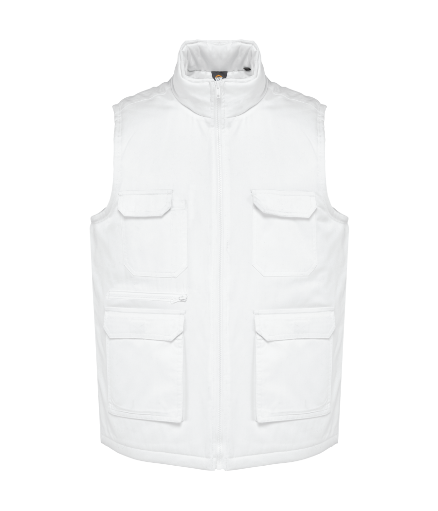 Gilet polycoton multipoches rembourré unisexe