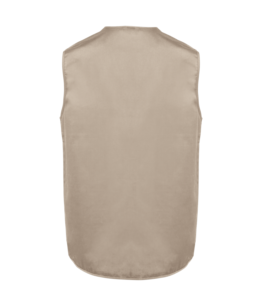 Gilet polycoton multipoches doublé unisexe