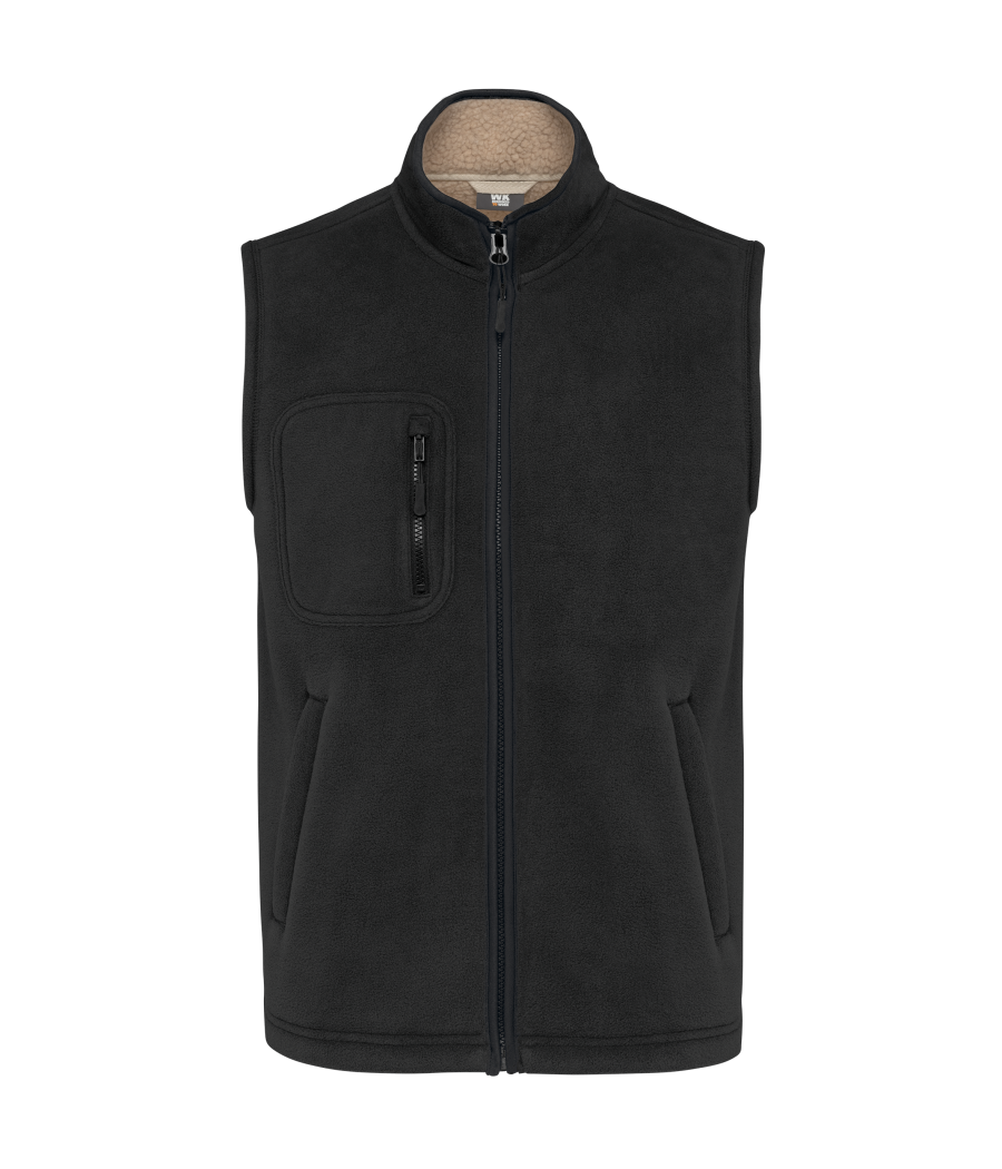 Bodywarmer polaire avec intérieur sherpa unisexe