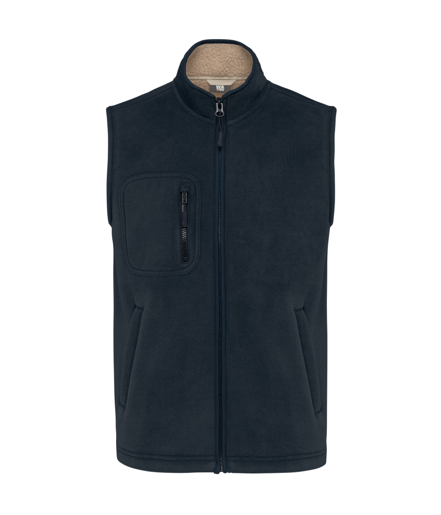 Bodywarmer polaire avec intérieur sherpa unisexe