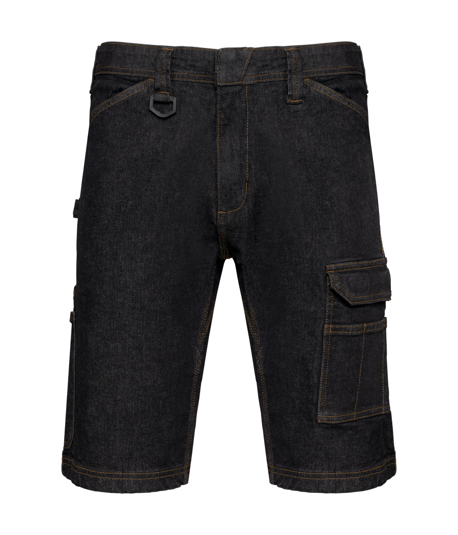 Bermuda denim multipoches homme